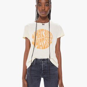 MOTHER The Sinful What You See Is What You Get Tee Shirt In Yellow